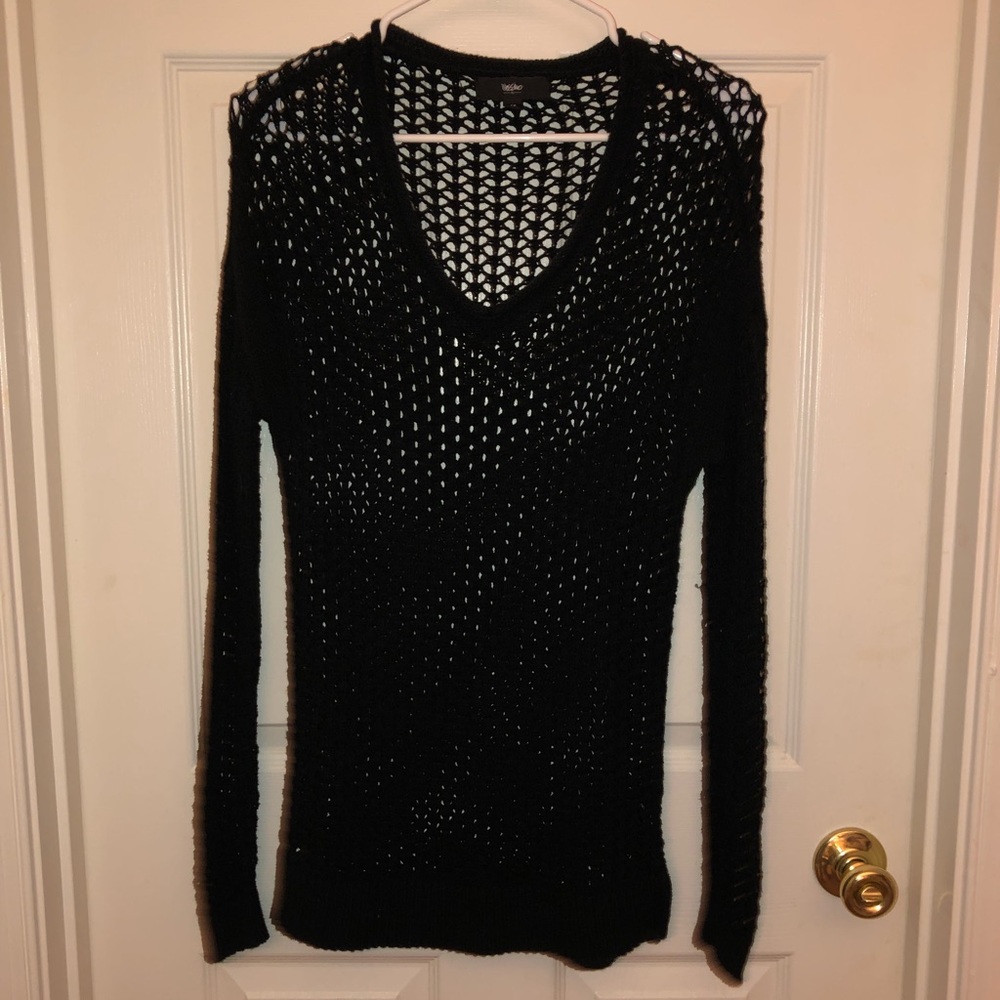 Black Mossimo Crochet Sweater